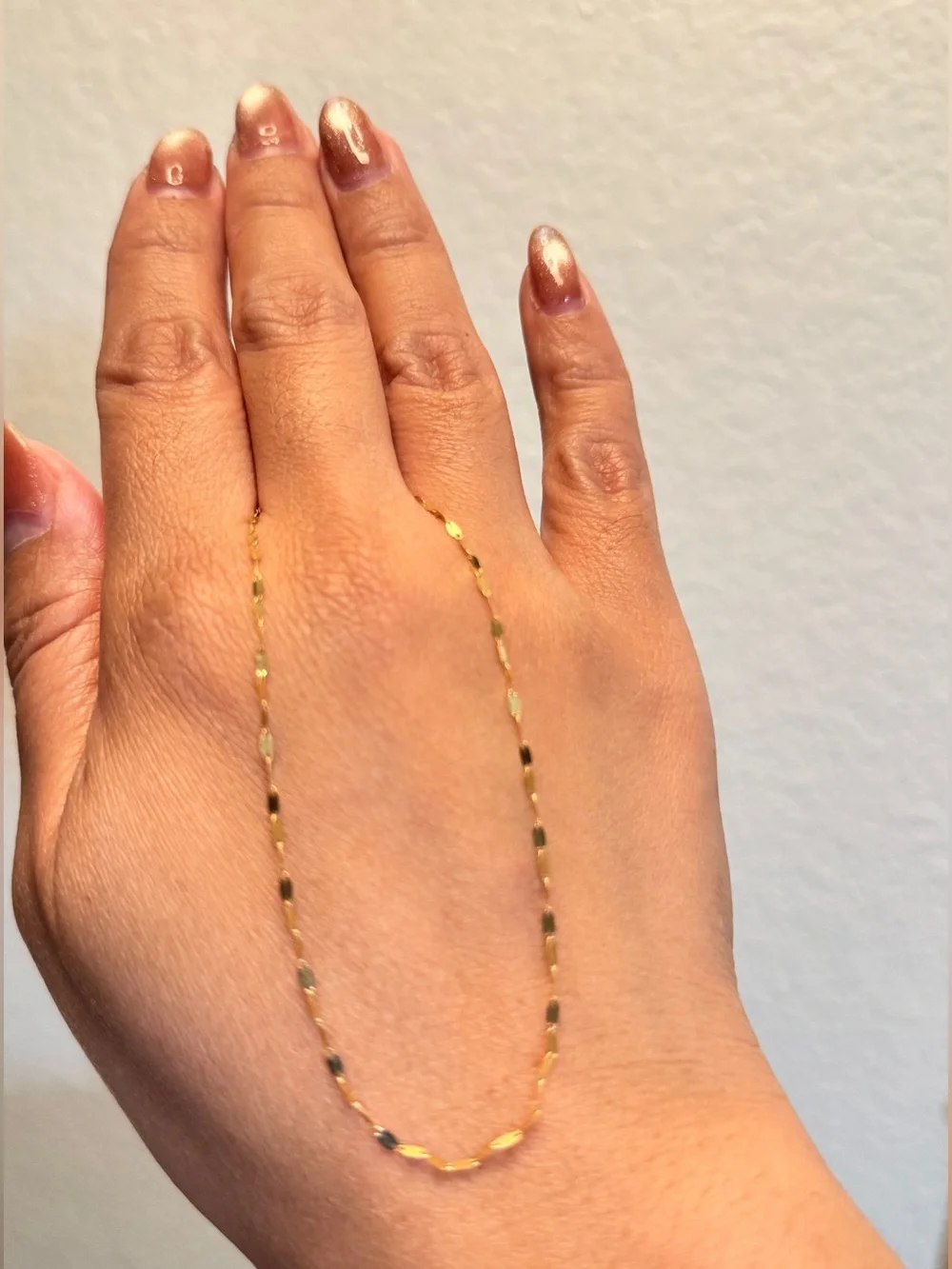 18k yellow gold Dainty Petal Necklace